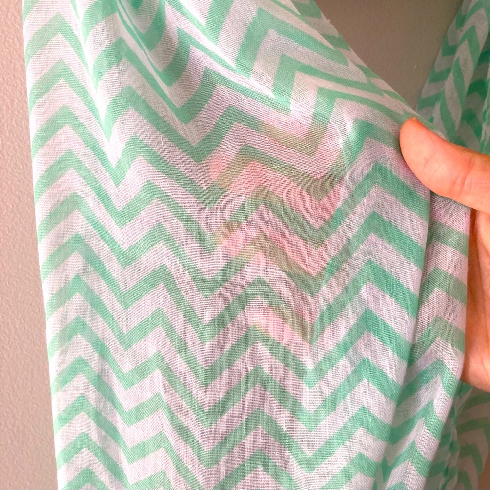 Mint Chevron Infinity Scarf - Picture 3 of 3